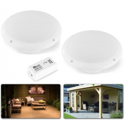 Udendørs Indbygningshøjttalere 2 stk. + Bluetooth Stereo Forstærker 60W, Class-D