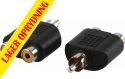 Brands, Valueline Mono-Audio Adapter RCA Han - 2x RCA Hun Sort, AC-016