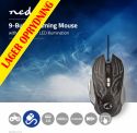 Computer & Electronic, Nedis Gaming Mouse | Wired | Illuminated | 4000 DPI | 9 buttons, GMWD400BK