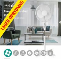 Nedis Remote-Controlled Stand Fan | Adjustable Height | 40 cm Diameter | 3-Speed | White, FNST12FWT4