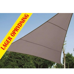 PEREL - Trekantet solsejl 5 x 5 x 5m, VARM GRÅ TILBUD NU