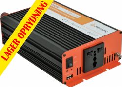 Inverter "soft start" fra 12V til 230V / 1000W, modificeret sinus (kan ikke bruges til bærbar pc)