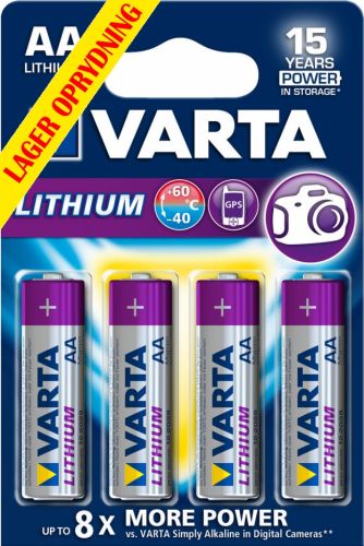Varta Litiumbatteri AA-Blister Kort, 6106.301.404
