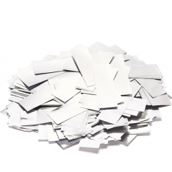 TCM FX Metallic Confetti rectangular 55x18mm, white, 1kg TILBUD NU