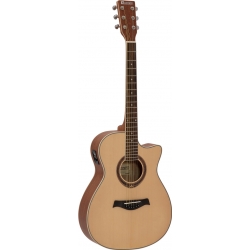 Dimavery AW-420 Western guitar, Sapele, nature TILBUD NU