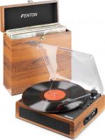 RP170L Record Player with Record Storage Case Wood