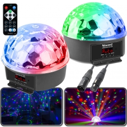 2 stk. Jelly Ball JB90-PRO med 3m DMX Kabel, så lyseffekterne lyser synkront i t