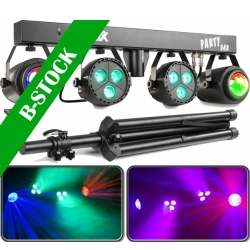 Partybar 2PAR 3pcs 4-in-1 RGBW + 2 Jellymoon ”B-STOCK” TILBUD NU