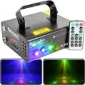 Lasere, Laser Lyseffekt 'Surtur II' Ekstra Kraftig GOBO Laser Rød+Grøn 305mW + Blå LED / Musikstyring / DMX