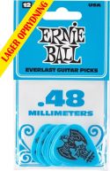 Guitar og bas - Tilbehør, Ernie Ball EB-9181 EVERLAST .40mm Blue 12pk, 12-pack 0.40mm Delrin