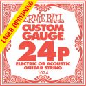 Guitar og bas - Tilbehør, Ernie Ball EB-1024, Single .024 Plain Steel string for Eletric or A