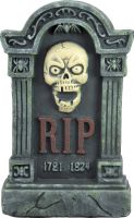 Europalms Halloween tombstone with skull, 56cm