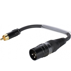 SOMMER CABLE Adapter Cable XLR(M)/RCA(M) 0.15m bk TILBUD NU
