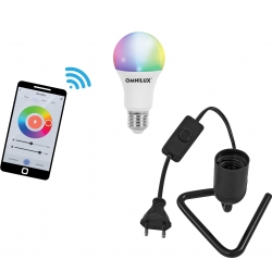 Eurolite Set LED E27 RGB/WW/CW WiFi + Triangle Base black TILBUD NU