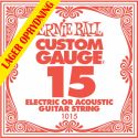 Guitarstrenge, Ernie Ball EB-1015, Single .015 Plain Steel string for Eletric or A
