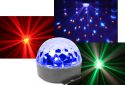 Lyseffekter, Magic Jelly Ball, Lyser i alle farver RGBWA+UV 6x1W LED / Musikstyret - Flot stjerneeffekt!