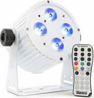 BeamZ BAC404W Aluminium LED Spot 4x18W 6-i-1 LED'er - Helt lydløs spot uden blæser, hvid