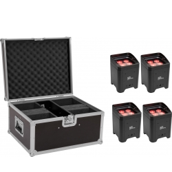 Eurolite Set 4x AKKU UP-4 Entry QCL Spot + Case TILBUD NU