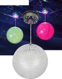 Spejlkugle 20cm + motor med indbygget flot farvet LED lys - Super let montering! Spejlkugle 20cm + motor med indbygget flot farvet LED lys - Super let montering!