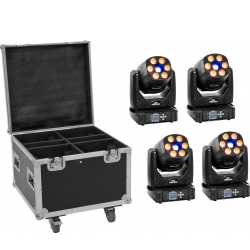 Eurolite Set 4x LED TMH-H90 + Case with wheels TILBUD NU