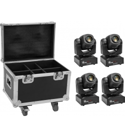 Eurolite Set 4x LED TMH-S60 Moving-Head-Spot + Case TILBUD NU