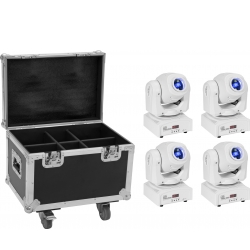 Eurolite Set 4x LED TMH-S60 Moving Head Spot wh + Case TILBUD NU