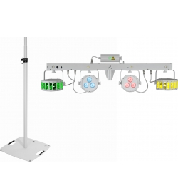 Eurolite Set LED KLS Laser Bar FX Light Set white + BPS-3 Loudspeaker Stand whit