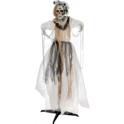 Halloween Dekoration, Animeret Figur Med Lys- og Lydeffekter, Uhyggelig skeletbr