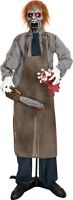 Europalms Halloween Figure Zombie with chainsaw, animated, 170cm