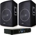 Højttalersystem Pro 400Watt / 8" bas med forstærker Højttalersystem Pro 400Watt / 8" bas med forstærker