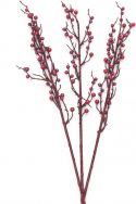 Udsmykning & Dekorationer, Europalms Berry spray glitter red 85cm 3x