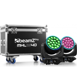 MHL1940 LED Bee Eye Moving Head with Zoom 2pcs in Flightcase TILBUD NU