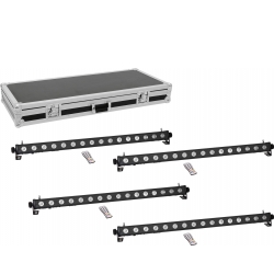 Eurolite Set 4x LED PIX-16 QCL Bar + Case TILBUD NU