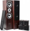 Komplet Surround Sound Højttalersystem 5.0 / 335W rms, valnød Komplet Surround Sound Højttalersystem 5.0 / 335W rms, valnød