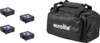 Eurolite Set 4x AKKU Flat Light 3 bk + Soft Bag