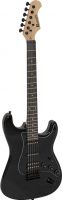 Dimavery ST-312 E-Guitar, black/black