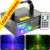Surtur II Dobbelt Laser RG Gobo DMX IRC 3W Blå LED