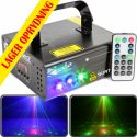 Diskolys & Lyseffekter, Laser Lyseffekt 'Surtur II' Ekstra Kraftig GOBO Laser Rød+Grøn 305mW + Blå LED / Musikstyring / DMX