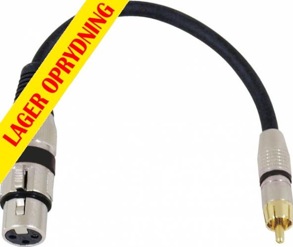 Omnitronic Adaptercable XLR(F)/RCA(M) 0.2m bk
