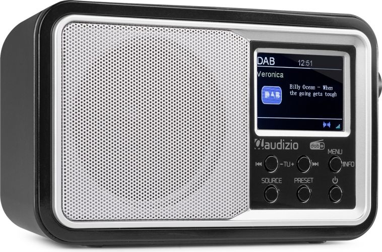 DAB Radio 'God Standard Radio' med DAB/DAB+/FM/Vækkeur/Bluetooth højttaler, ALT-I EN, Sølv