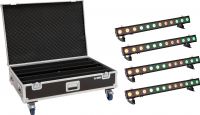 Eurolite Set 4x LED IP T-PIX 12 HCL Bar + Case with wheels