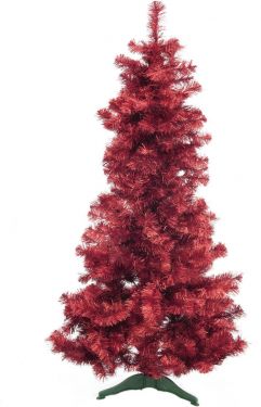 Europalms Fir tree FUTURA, red metallic, 180cm