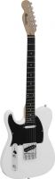 Dimavery TL-601 E-Guitar LH, white / black pick guard
