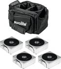 Eurolite Set 4x AKKU IP Flat Light 1 chrome + Soft Bag