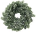 Julepynt, Europalms Fir wreath, snowy, PE, 45cm