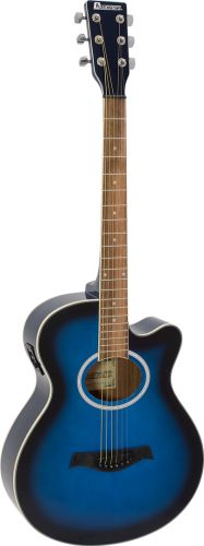 Dimavery AW-400 Western guitar, blueburst