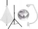 Spejlkugler, Eurolite Set Mirror ball 30cm with stand and tripod cover white
