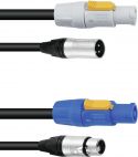 XLR - XLR, PSSO Combi Cable DMX PowerCon/XLR 3m