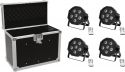 Lys & Effekter, Eurolite Set 4x LED SLS-603 + Case EC-SL4M size M
