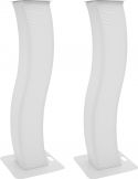 Eurolite 2x Stage Stand 150cm curved incl. Cover and Bag, white